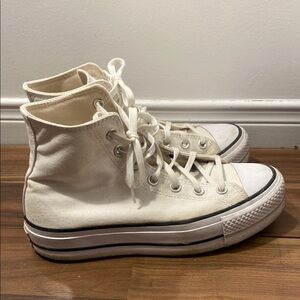 Converse White Canvas High-Top Sneakers